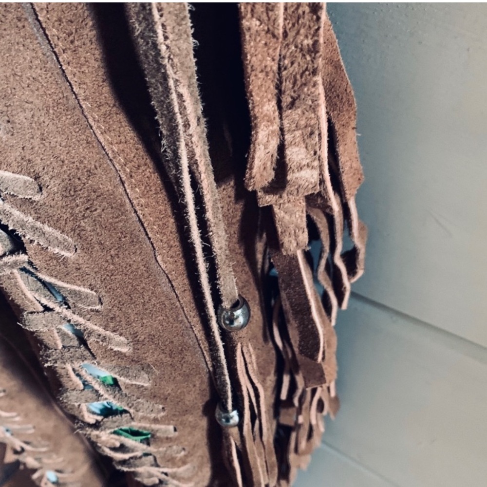 Gypsy Spell Brown Over the Knee Boots with Fringe - Picture 6 of 8